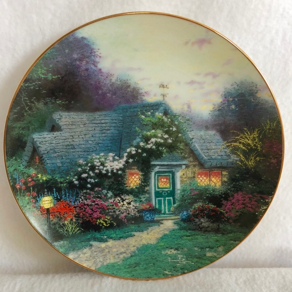 Thomas Kinkade’s Weathervane Cottage Plate